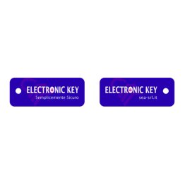 Tag rettangolare viola