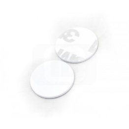 Tag adesivo tondo 2,5cm bianco