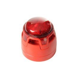 Sirena convenzionale rossa con lampeggiante led ro