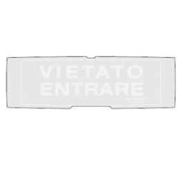 Pellicola in policarbonato con la scritta vietato