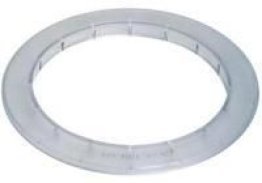 Anello trasparente con 8 anelli bicolore inclusi,