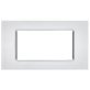 Placca vetro gem 6004bl-1 4p bianco
